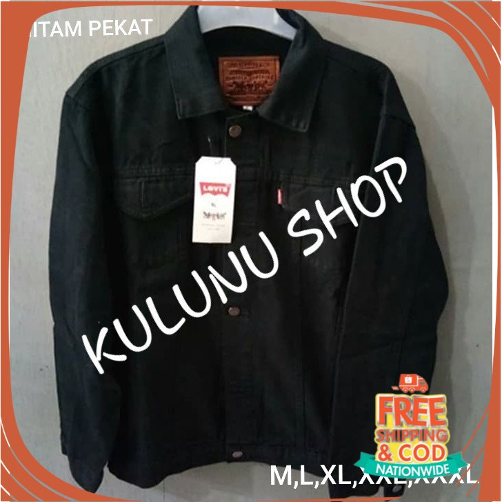 JAKET JEANS NEW BREND DENIM UNISEX/ jaket jeans hitam pekat/jaket denim