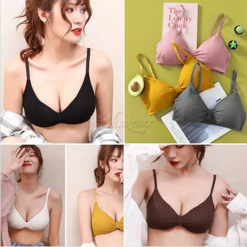 JBI-0234 Bra Wanita Tanpa Kawat Bahan Halus BH Pakaian Dalam Bra Push Up Elastis Sexy