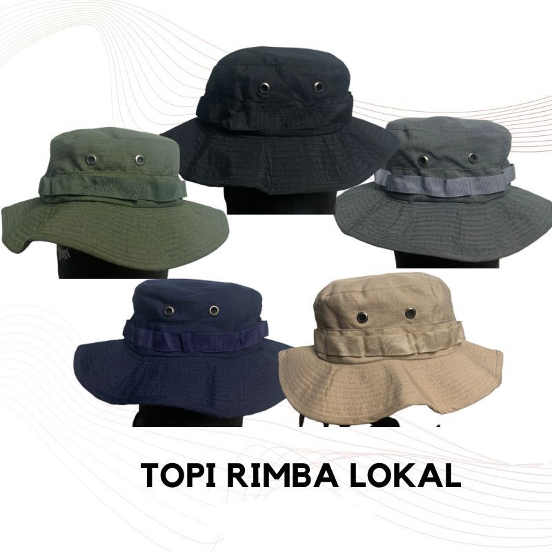 Grosir Topi Gunung Rimba Outdoor Hiking Camping Hat tali Cream army