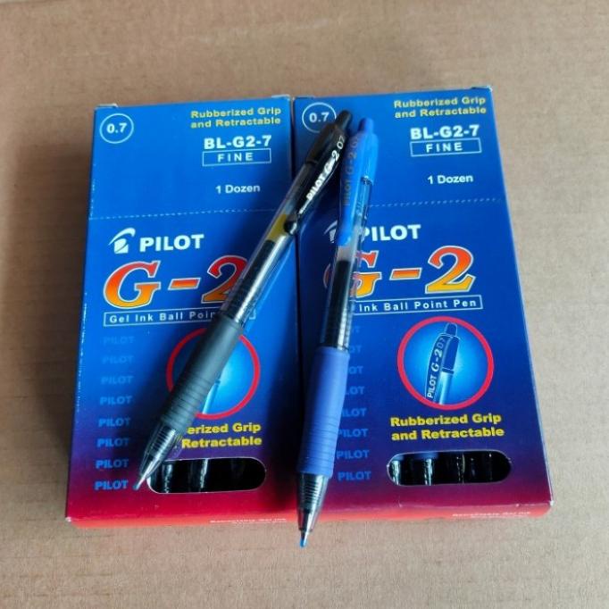 

pulpen pilot G2 gel ink ball (BL-G2-7)hitam,biru 0,7/0,5