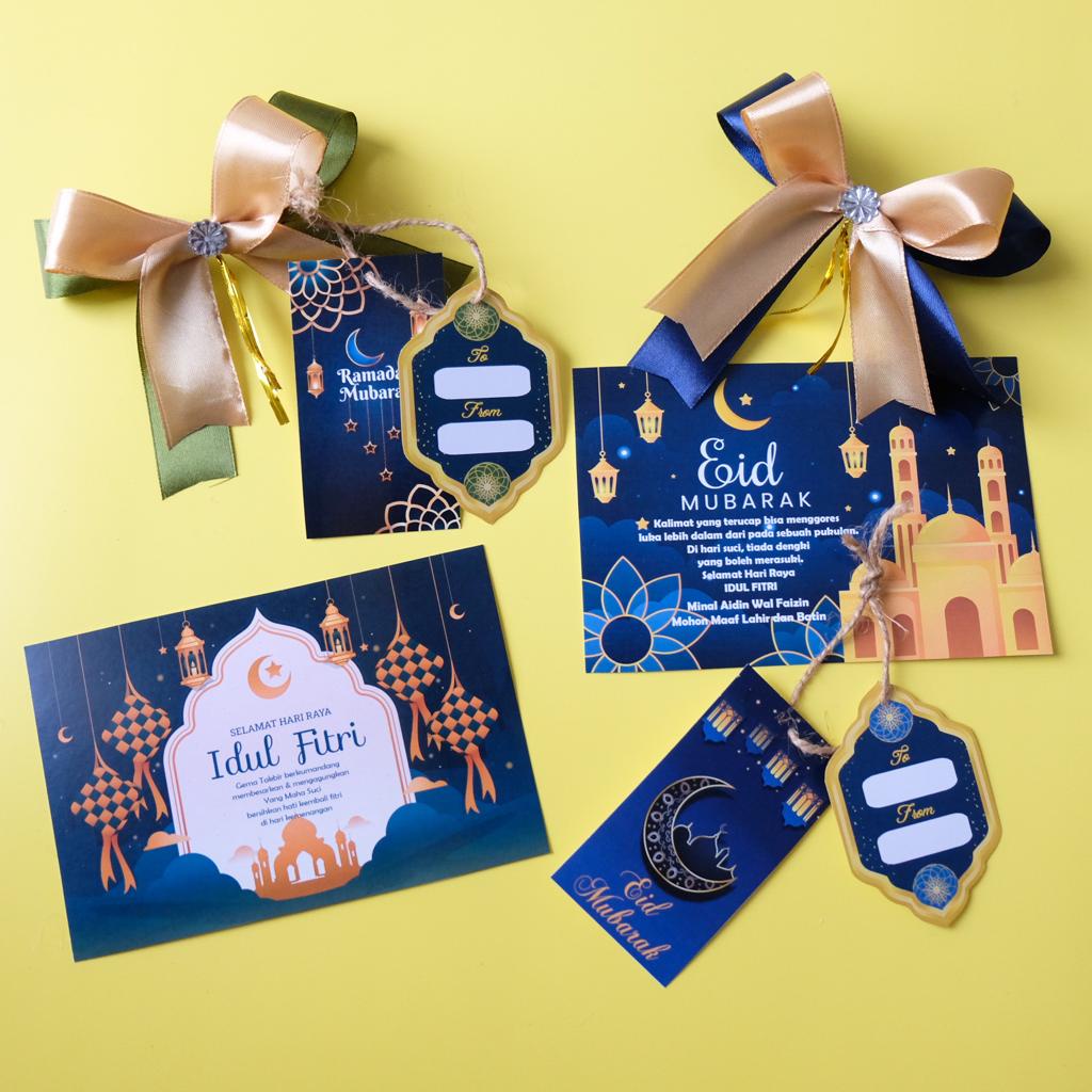 Kartu Ucapan Lebaran / Idul Fitri / Eid Mubarak / Kartu Bingkisan / Tag Card Souvenir Hampers edisi 