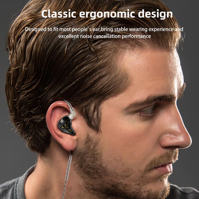 Kz DQS Metal Wired Earphone In Ear Earbuds Headset HiFi Sport Game Musik Headphone Dengan Mikrofon Kabel Yang Dapat Dilepas