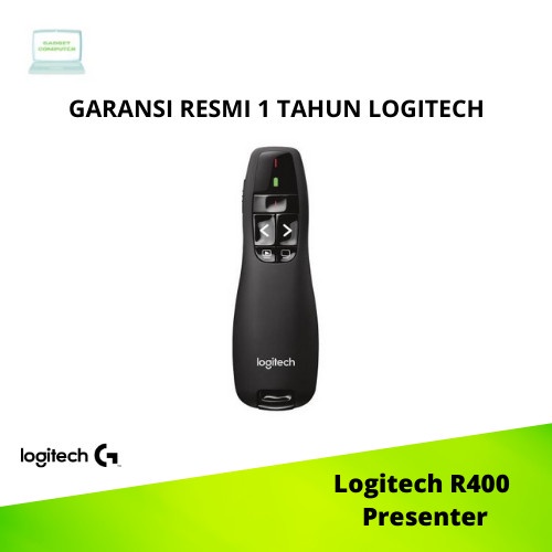 

[[JNT COD]] Laser Pointer Wireless Presenter Logitech R400 ORIGINAL - Hitam