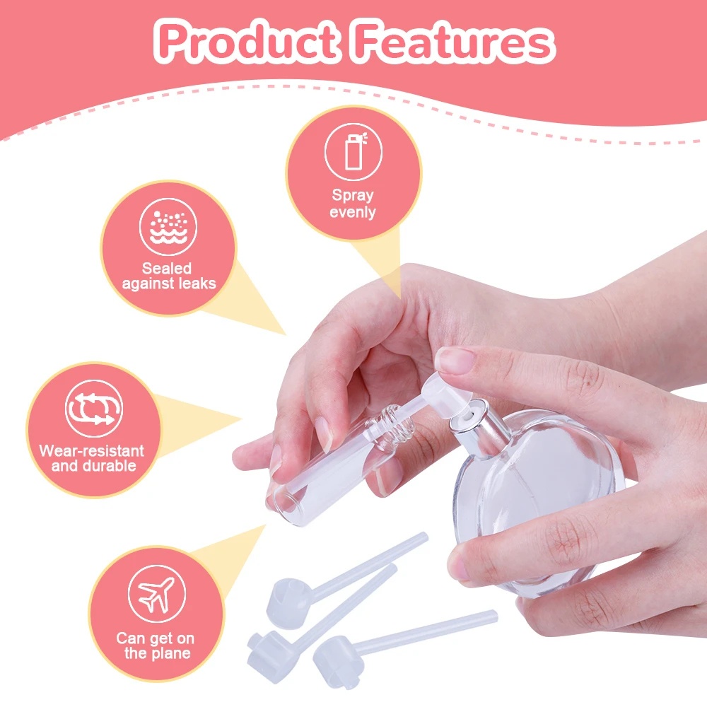[HOT Sale] Dispenser Botol Isi Ulang Recargable Alat Parfum Pompa Kosmetik Portable Refill Alat Diffuser Corong Serbaguna Nozzle Panjang Kepala Tekan