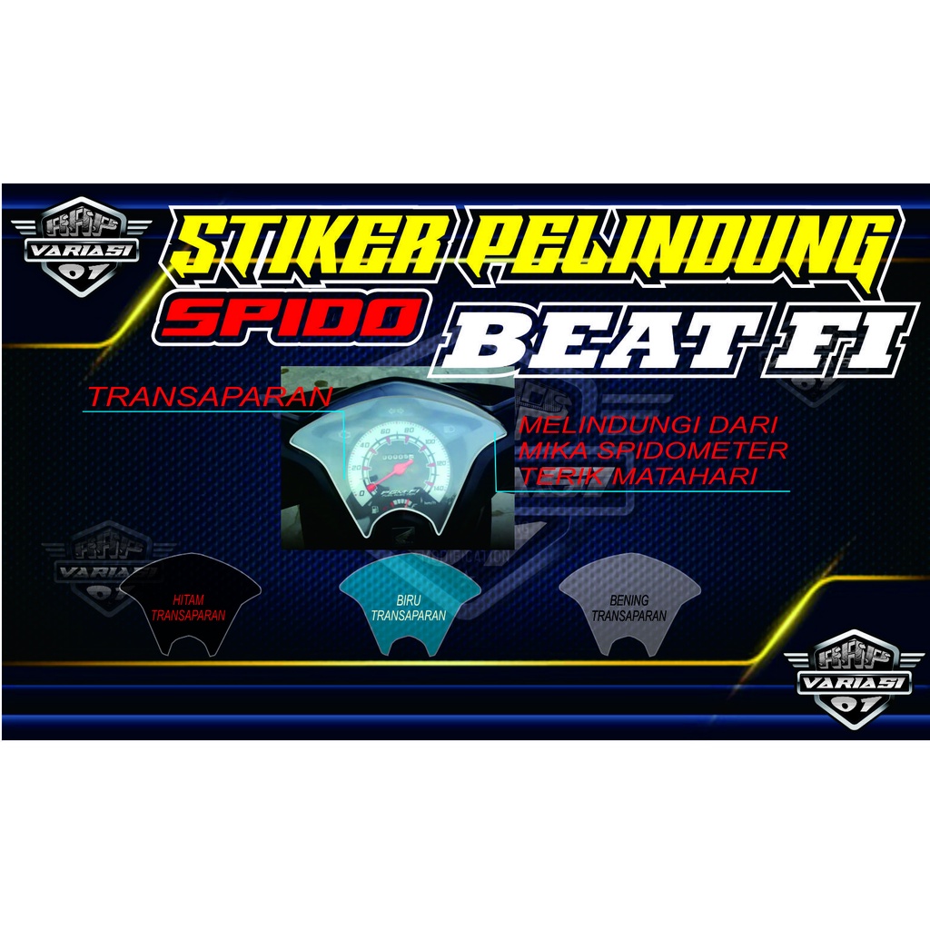 STIKER ANTI GORE SPPIDOMETER BEAT FI, STIKER MIKA SPIDO BETA FI,STIKER MOTOR