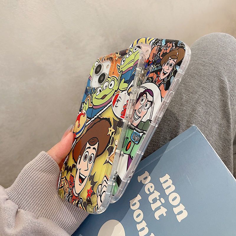 IPHONE Casing Ponsel Lembut Kartun Lucu Kompatibel Untuk Iphone14 13 11 12 Pro XS Max X XR 78 Plus Casing Transparan TPU Silikon Shockproof Cover