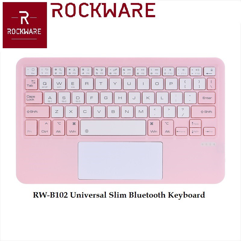 AKN88 - RW-B102 - Slim Bluetooth Keyboard - Keyboard Portabel dengan Touchpad