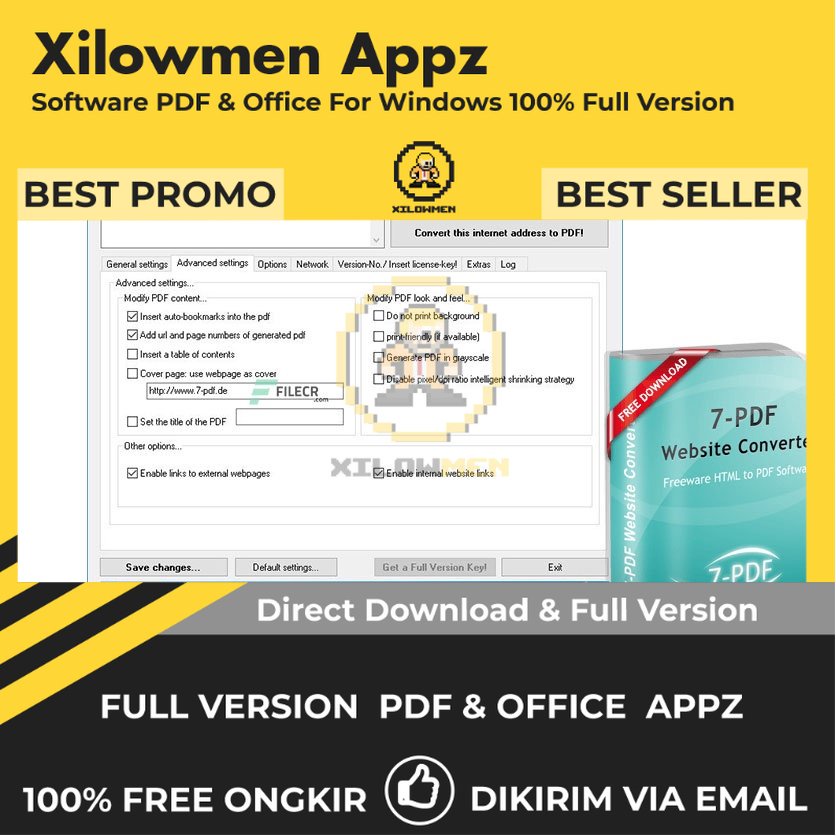 [Full Version]  7-PDF Website Converter Pro PDF Office Lifetime Win OS