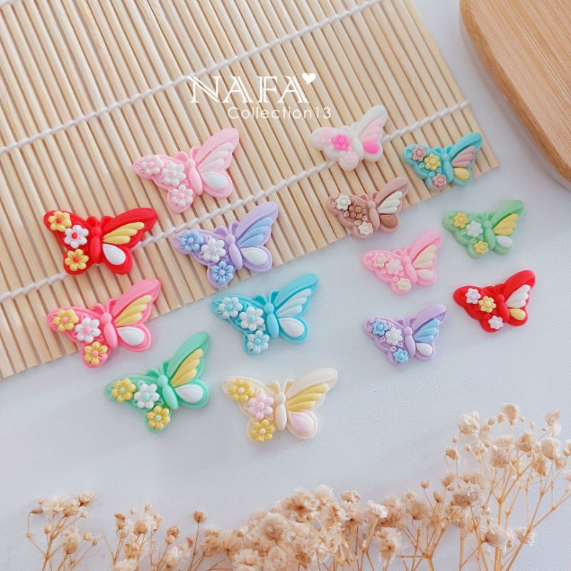 (10pcs) Clay Kupu cantik / Clay Butterfly Flower