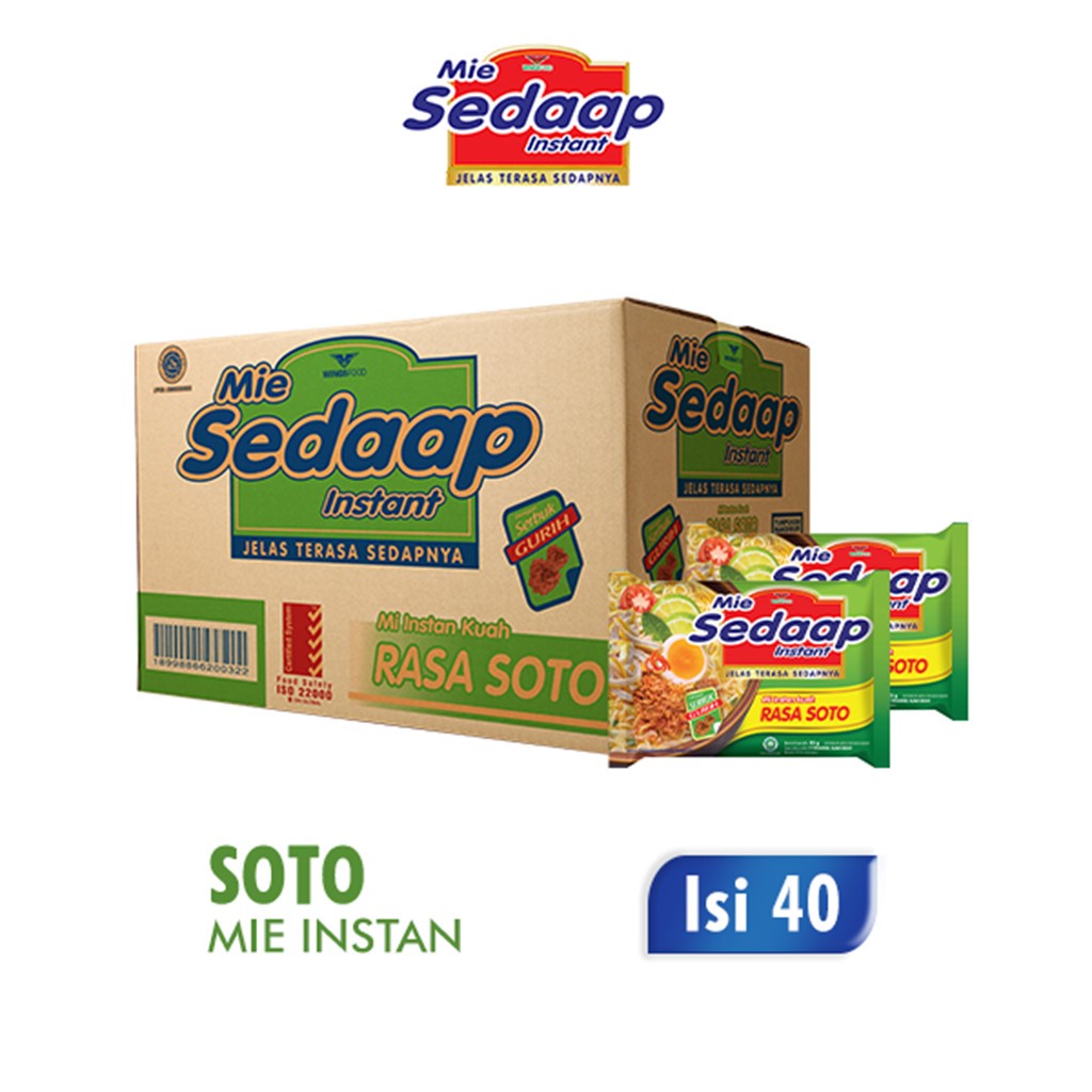 

SEDAAP Mie Instan Soto Bag 75GR Box isi 40 Pcs