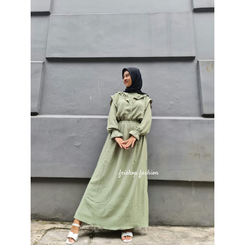 VISTA DRESS MAXY CRINGKEL // DRESS WANITA MUSLIMAH