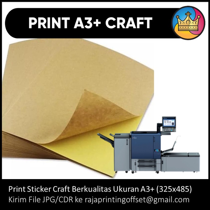 

DIGITAL PRINT A3+ Cetak Sticker Stiker Craft Kraft Premium Quantac