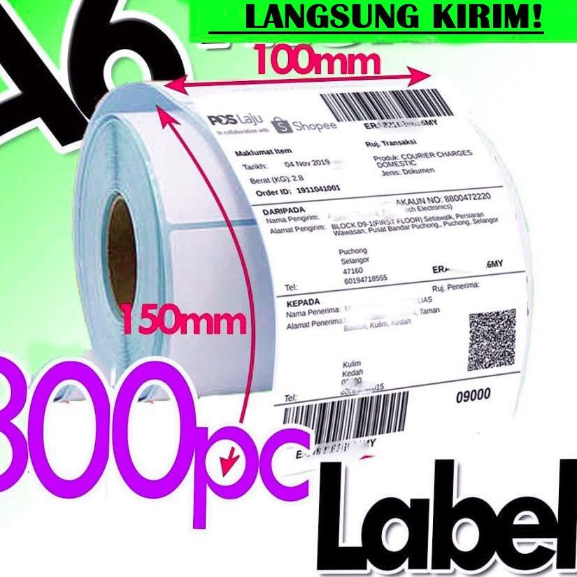 

Penjualan Terlaris VQ - Kertas Label Barcode 100 x 150 Kertas Stiker Thermal mm isi