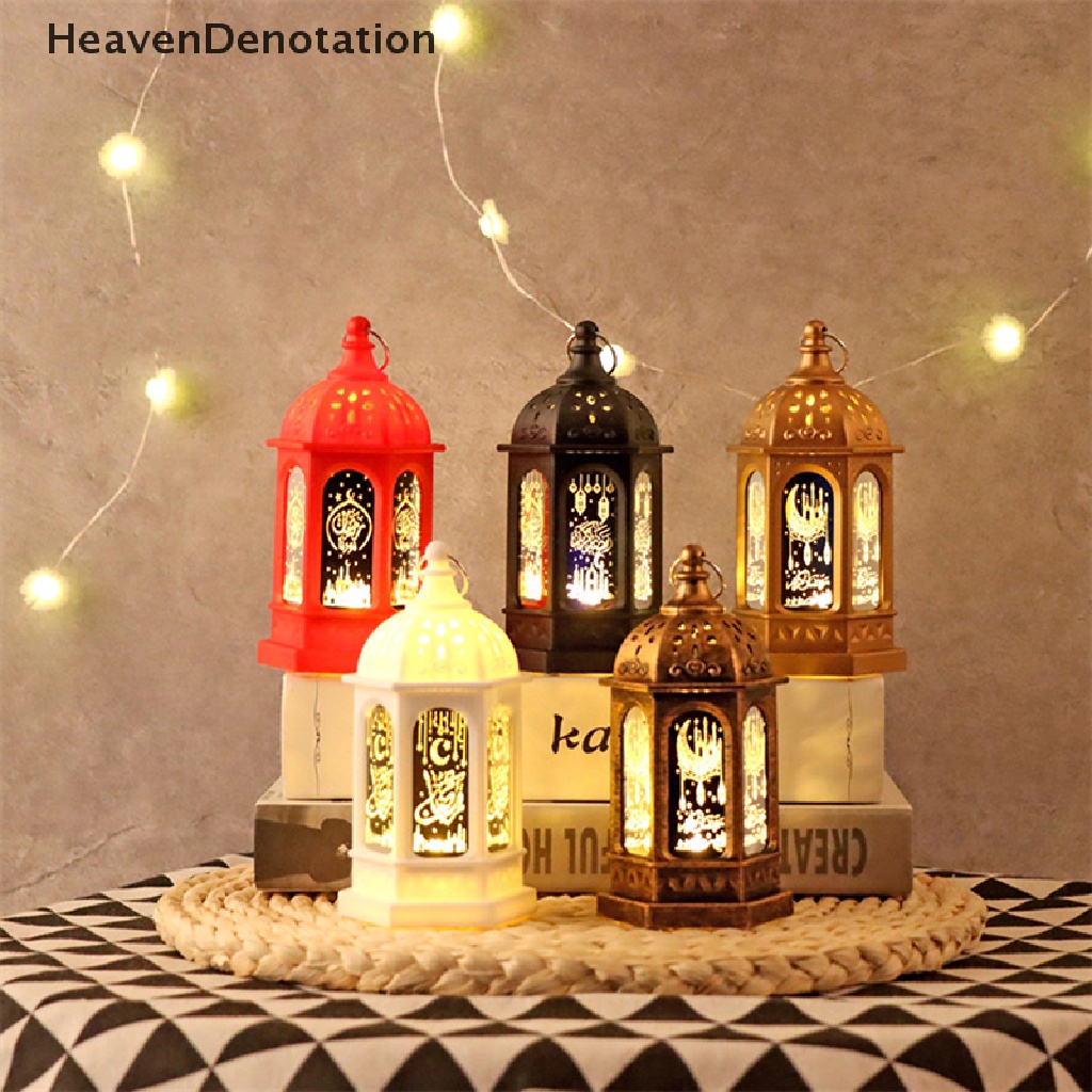 [HeavenDenotation] Ornamen Eid Mubarak Lampu Lentera Dekorasi Ramadhan Untuk Rumah Pesta Muslim Islami Decor Hadiah Ramadhan Kareem HDV