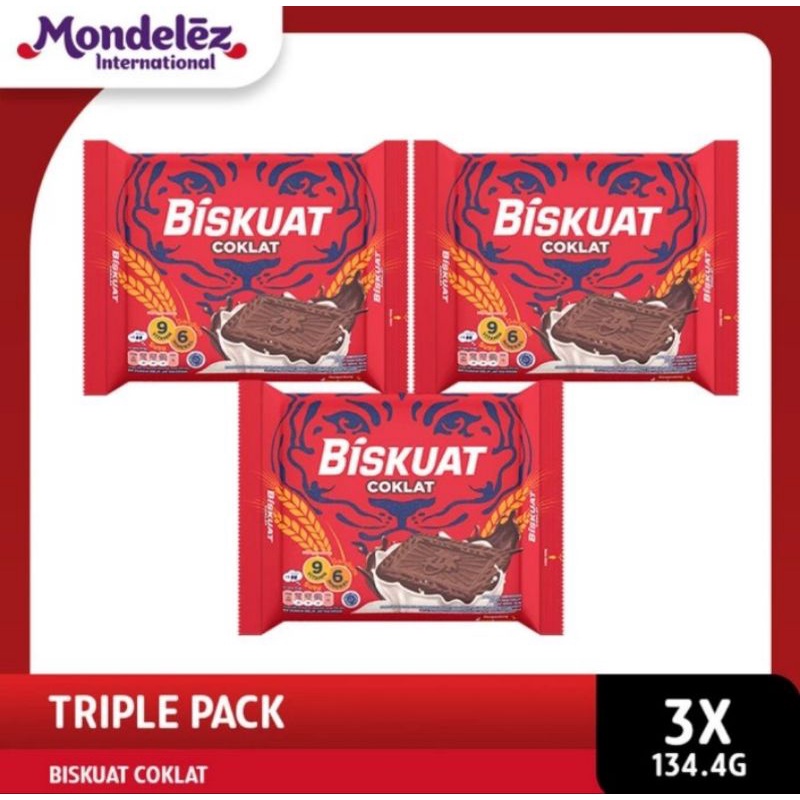 

Biskuit Cemilan Ringan Biskuat Coklat 121.6gr Paket 3 Pc