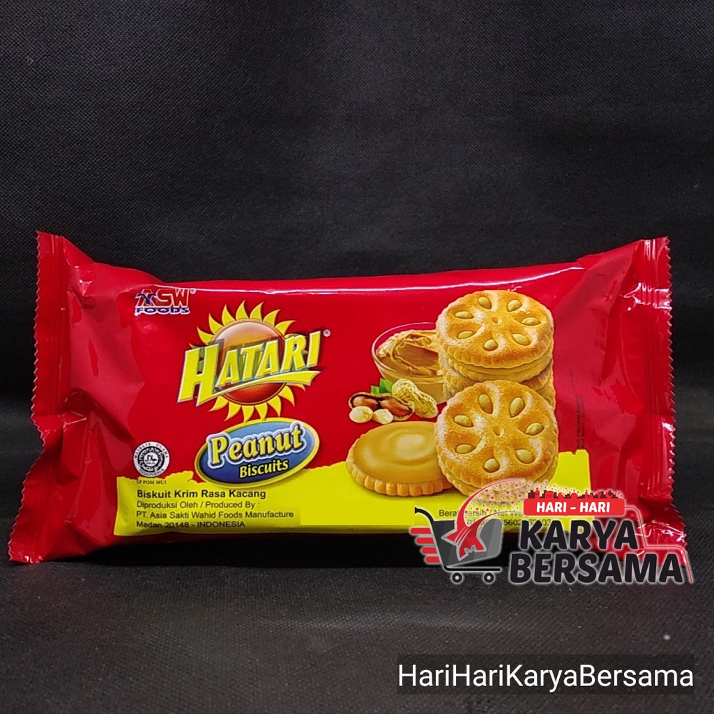 

ASW HATARI PEANUT BISKUIT KRIM RASA KACANG 120GR