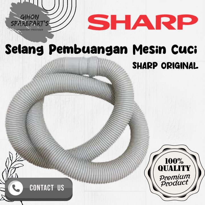 SELANG PEMBUANGAN MESIN CUCI SHARP ORI (BAHAN TEBAL DAN LENTUR)