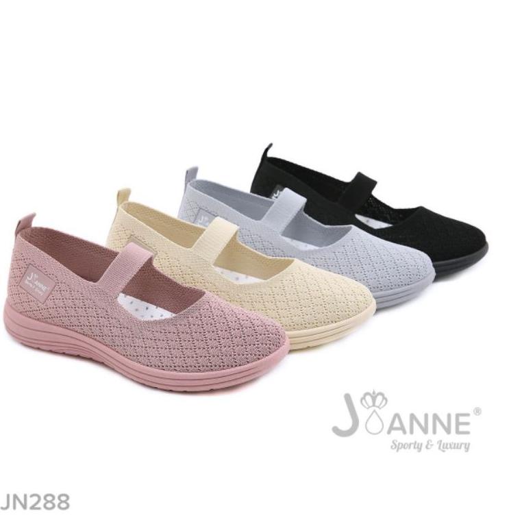 Ready [JOANNE] Sepatu Flyknit Flat Shoes Import JN288