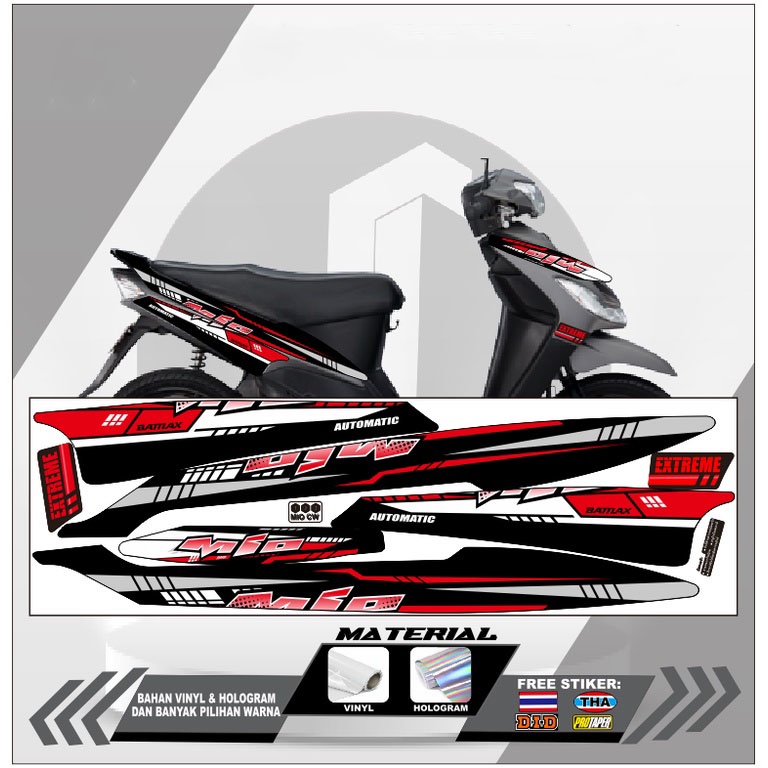 Stiker MIO SPORTY striping MIO SPORTY motor YAMAHA motor sticker variasi MIO SPORTY