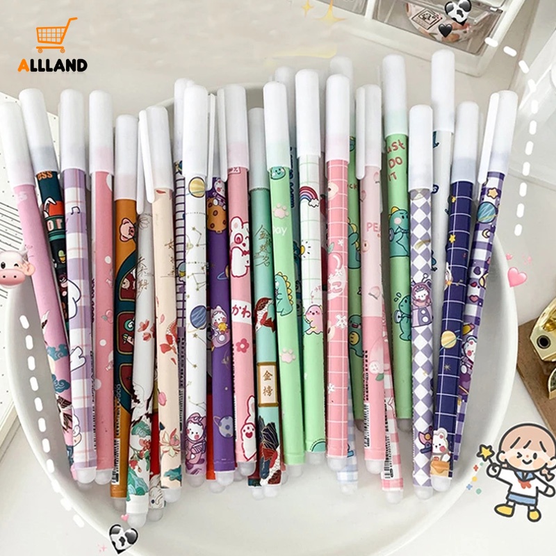 Kawaii Erasable Gel Pen/Pensil Netral 0.5mm Biru Dapat Dicuci/Kartun Animal Series Alat Tulis Stationery