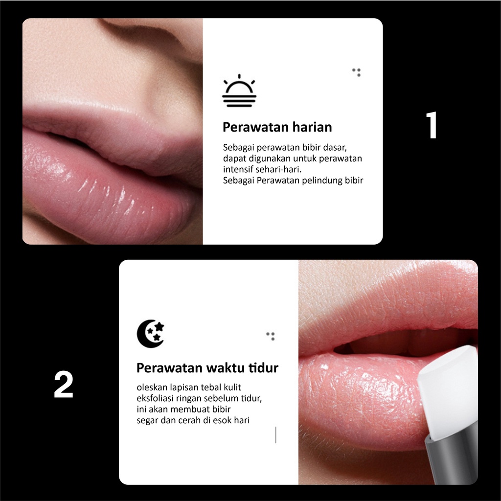 Lip Balm Man,Pelembab bibir Permanen Pria Balm MAN Natural Bibir Kering Lipbalm