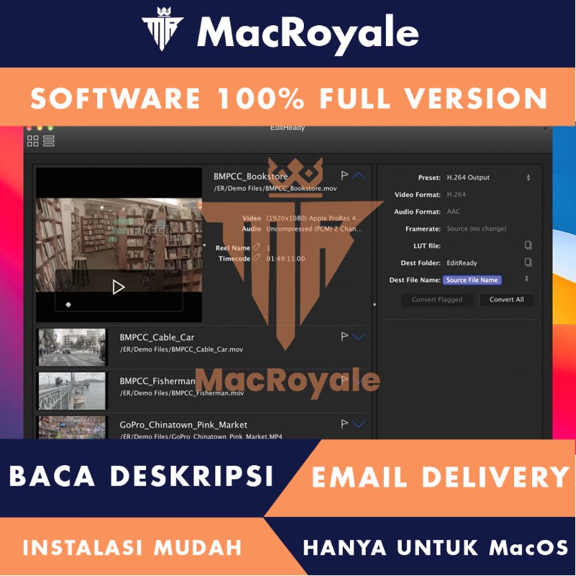 [MacOS] EditReady Full Version Lifetime Full Garansi