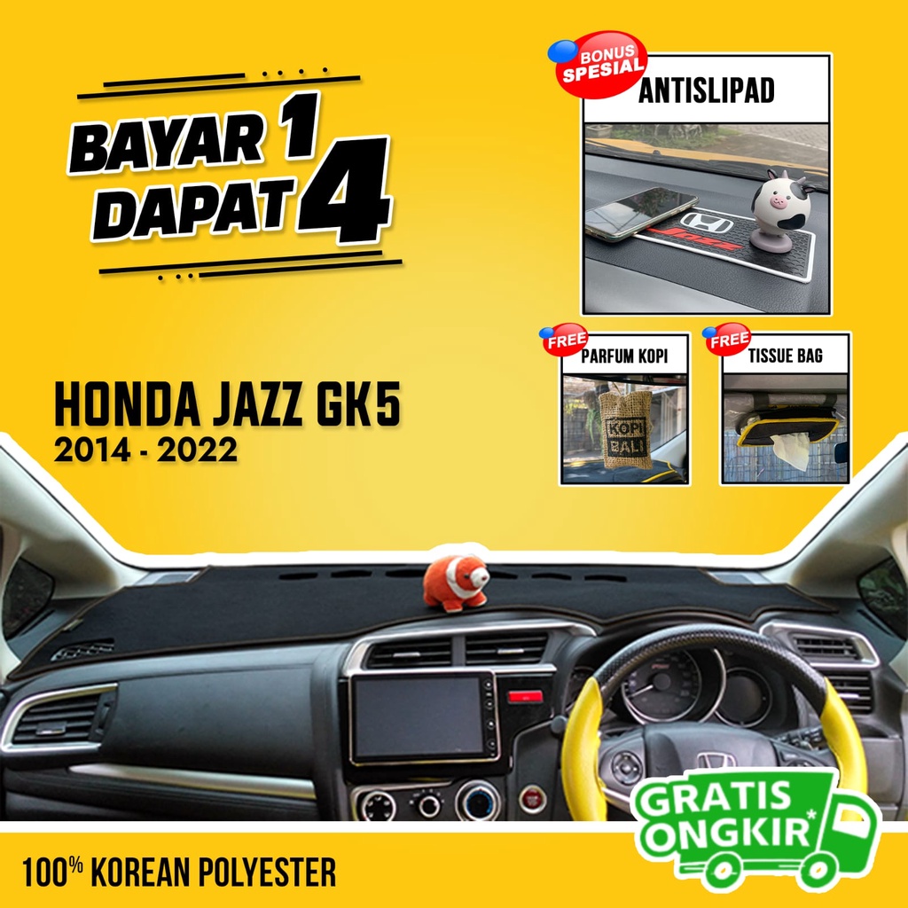 BUY 1 GET 5 | Produsen Alas Dashboard Mobil New Jazz Gen 3 GK5 Karpet Dashboard Mobil - Aksesoris In