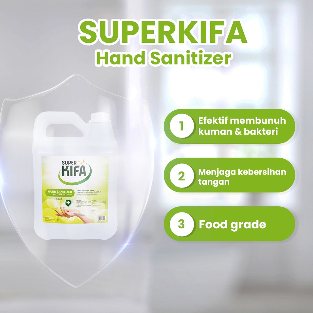 SUPER KIFA Jerigen Hand Sanitizer Cair 4L - Pembersih Super Kifa