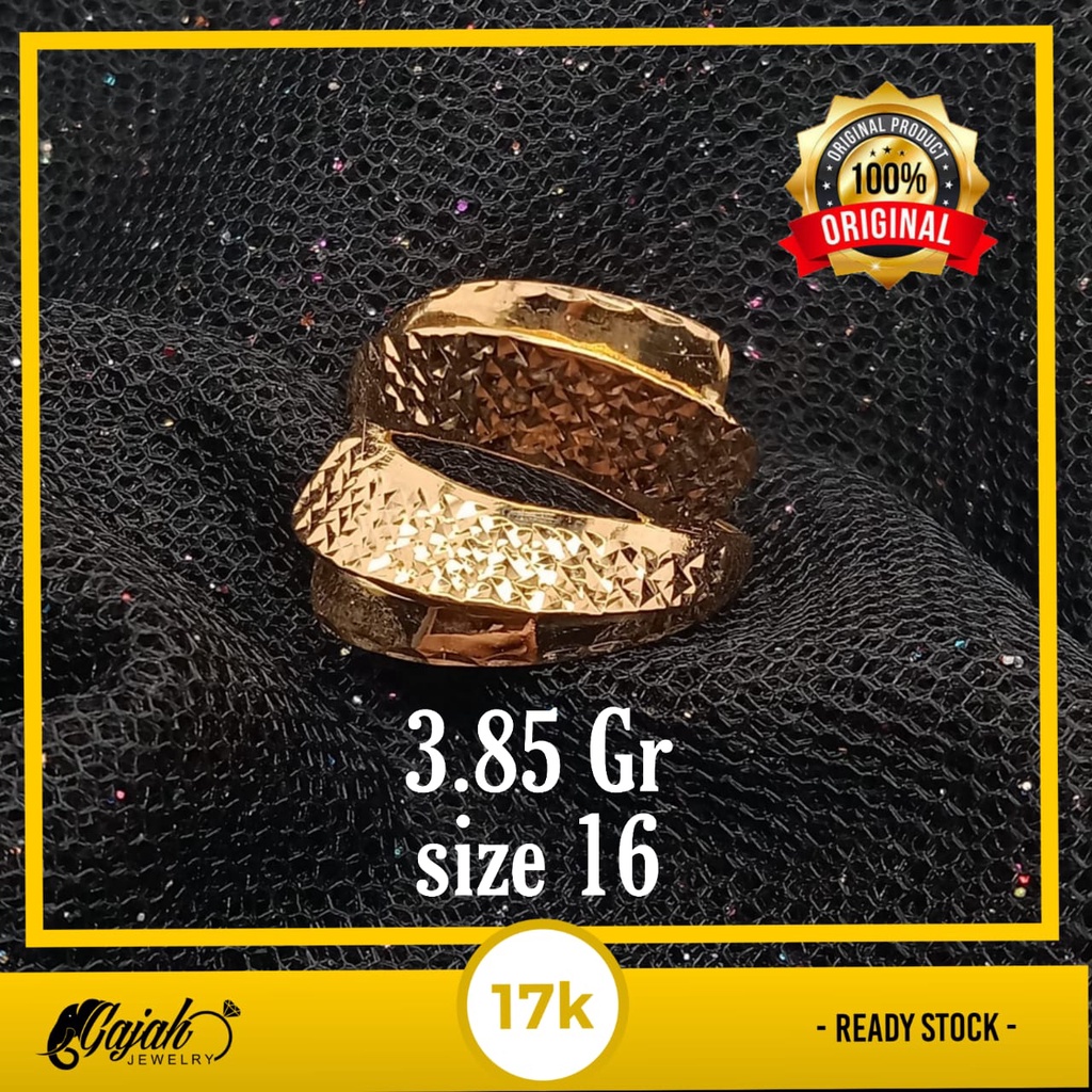 Cincin emas 17k - 3.85 gr kadar 750 - 4199