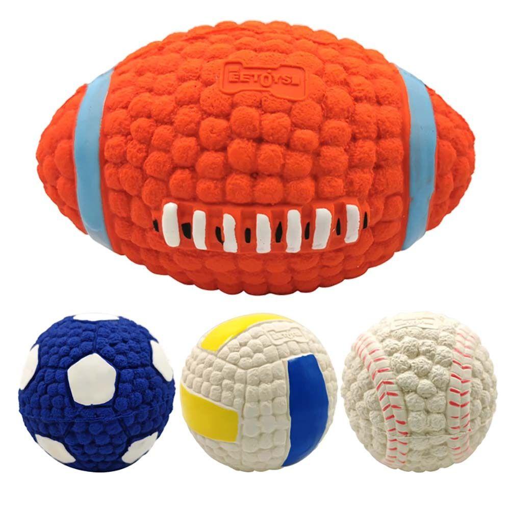 [Elegan] Anjing Mengunyah Mainan Interaktif Lateks Alami Pembersih Gigi Lempar Anjing Mainan Hewan Peliharaan Bola Chihuahua Golden Retriever Pet Training Toy