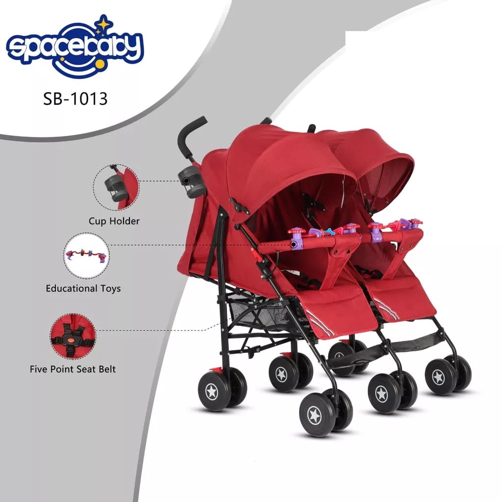 SPACE BABY STROLLER TWIN - SB 1013