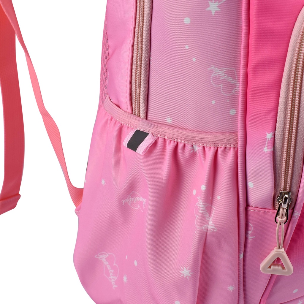 Tas Sekolah Polo Hiero 84023 Tas Fashion Anak Perempuan Ransel Laptop Pelangi