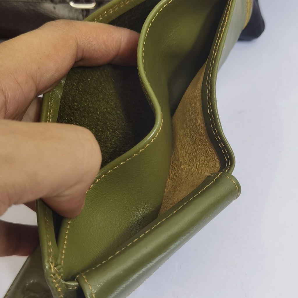 Cedro leather Dompet kulit Full Kulit asli premium Green Organik