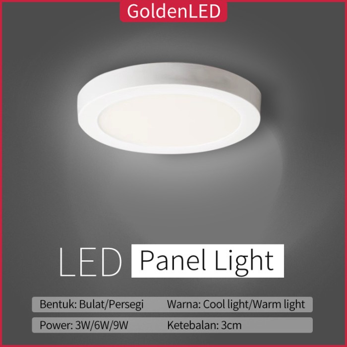 Terlaris Cod Led Panel Light Lampu Downlight Panel Bulat & Kotak Led Downlight