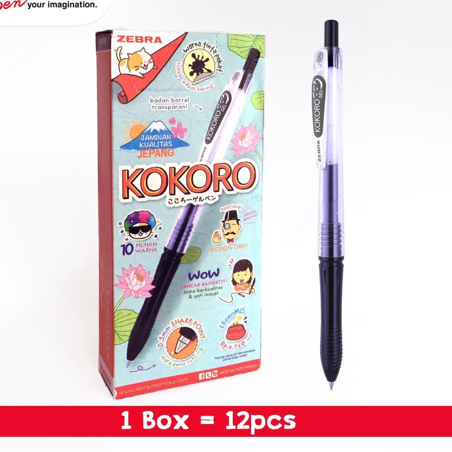 

Segera Dapatkan Zebra Pulpen Gel KOKORO 0.5mm 12pcs / Pulpen Gel Kokoro Zebra Colours - 0.5 mm 1 lusin