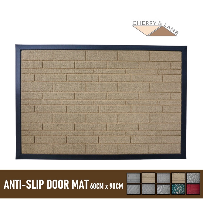 Antislip Keset Anti Slip/ Keset Outdoor / Keset Kantor (Bricks - Cool Beige)