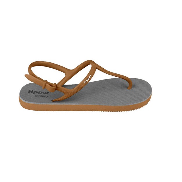 Sandal Fipper Strappy Grey Brown Twist Original