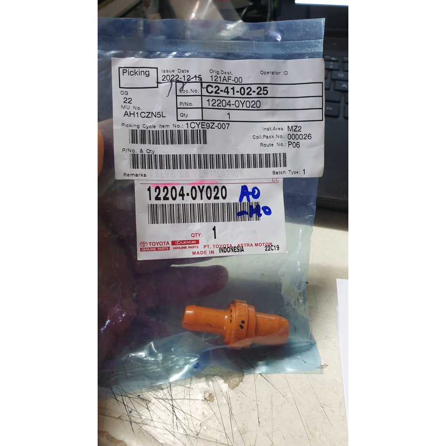 ORIGINAL valve PCV terios rush sienta vios yaris avanza xenia veloz agya ayla sigra calya DUAL VVTI