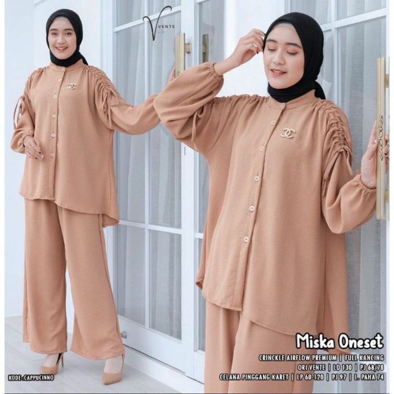 SET MISKA ONESET MISKA SETELAN WANITA CRINKLE AIRFLOW