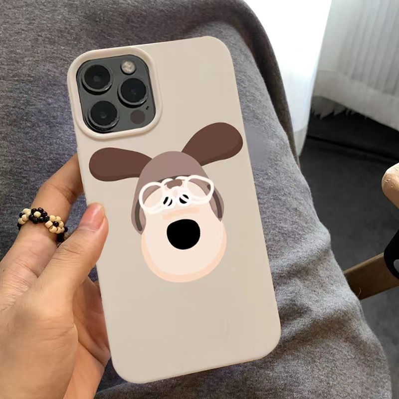 IPHONE Ins Pola Puppy Cocok Untuk Iphone14 14pro 14plus 13 13mini 13pro 13prm iPhone12 7Plus 8Plus Xr XS 13 12mini Pro Max Empat Sudut Casing Ponsel Tahan Guncangan