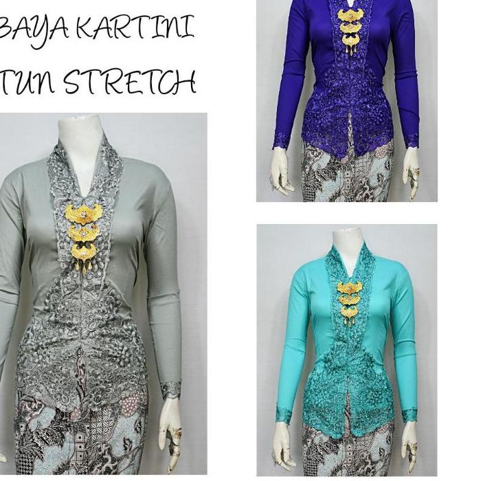 ➤ Indah KEBAYA KARTINI MODERN LENGAN PANJANG BORDIR SENADA KATUN STRETCH KEBAYA WISUDA KEBAYA KATUN 