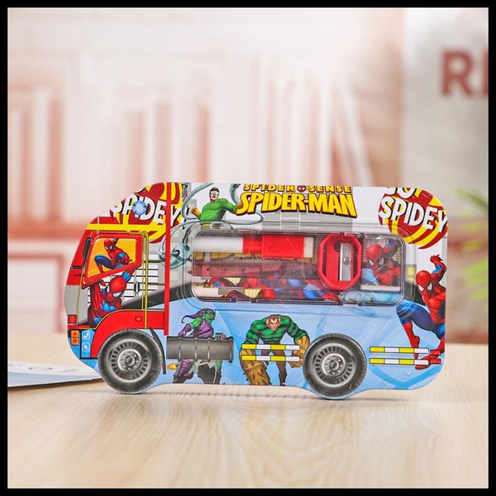 

Tweedytoys - Car Shape Pencil Box Set / Kotak Pensil Mobil Kaleng