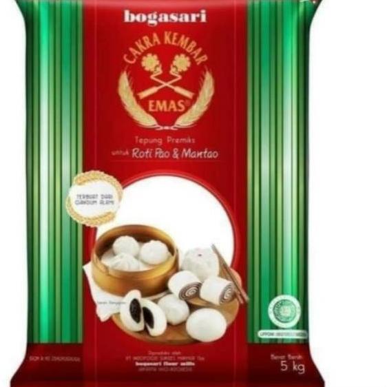 

➵ TEPUNG CAKRA KEMBAR EMAS UNTUK ROTI DAN PAO 5 Kg ❇