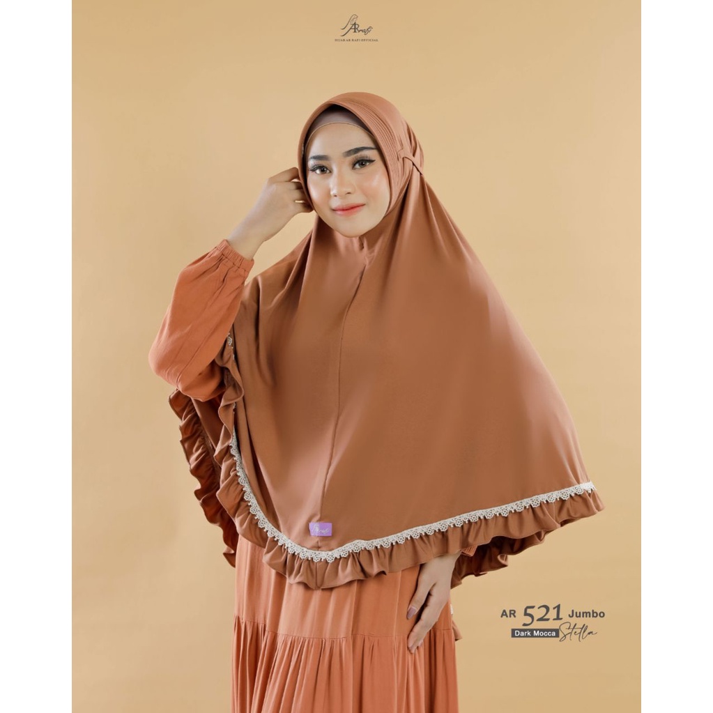 HIJAB JUMBO SYARI SIMPEL FARIASI REMPEL TALI LEPAS ARRAFI 521 J