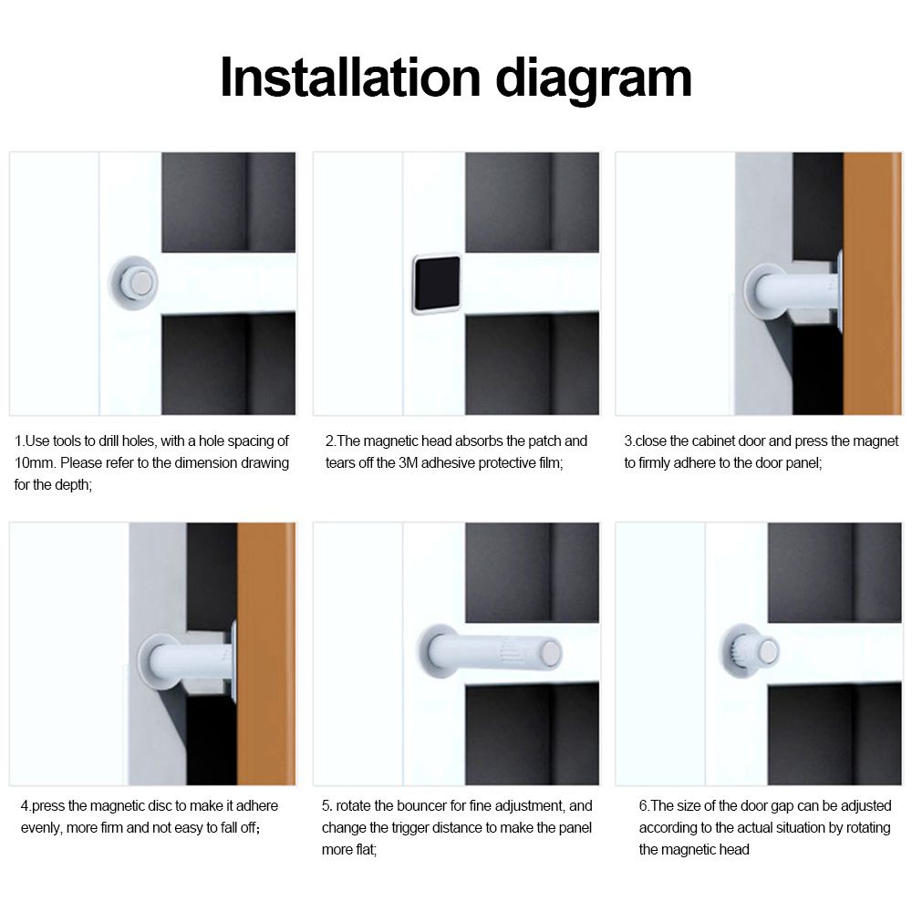 Drawer Quiet Damper Lemari Laci Lemari Pintu Lemari Dapur Door Stop Tanam Closer Cabinet Soft Plastic Rebound Device Buffer Damper Handle Free Rebound Device