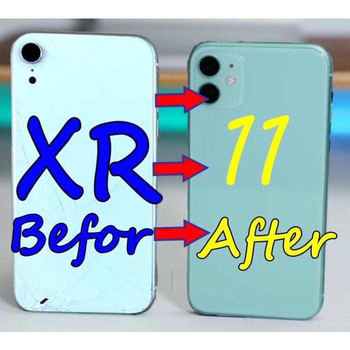 HOUSING IPHONE CUSTOM XR/XS/XSM MODEL 11/12/13/PRO/PROMAX - XR-11 Berkualitas