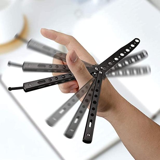 Stok terbaru  Balisong Benchmade Training Trainer Knife Bentuk Sisir Rambut butterfly dan Tumpul Com