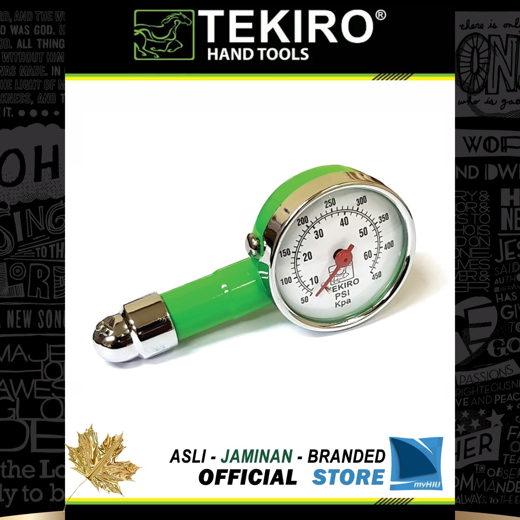 Pengukur Tekanan Angin Ban 60 psi Bulat / Exclusive Tire Pressure Gauge TEKIRO