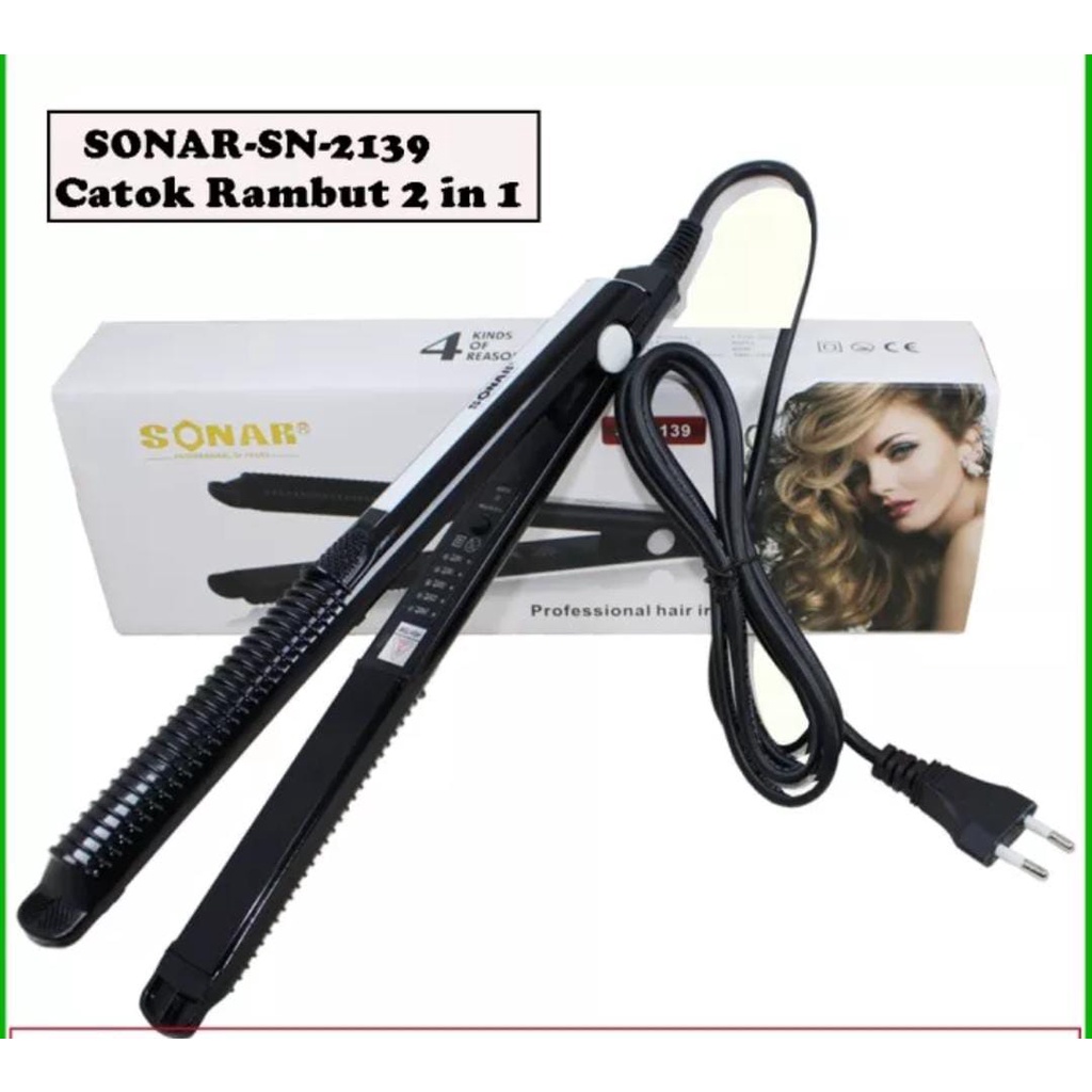 Catokan Rambut Sonar SN-2139 Alat Catokan rambut catok pelurus Profesional Temperatur suhu