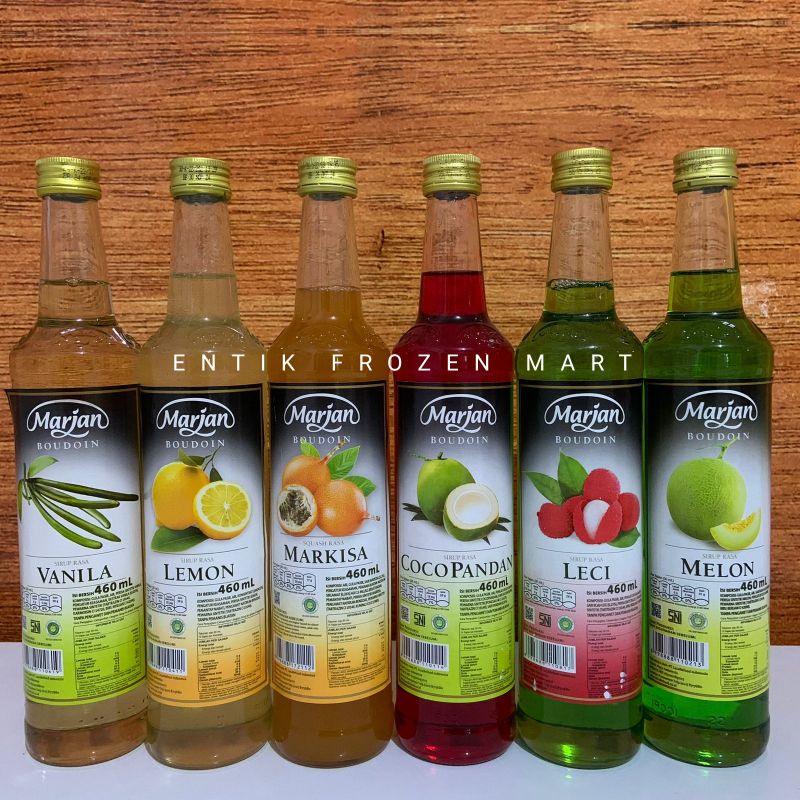 

Sirup Marjan Boudoin 460ml Syrup Melon | Coco Pandan | Leci | Lemon | Markisa | Strawberry | Vanila | Pisang Susu